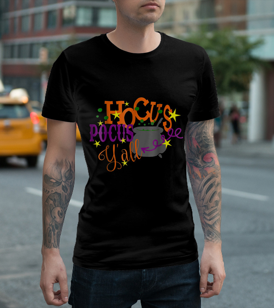 Hocus Pocus Y'all Cauldron Stars Magic T-Shirt