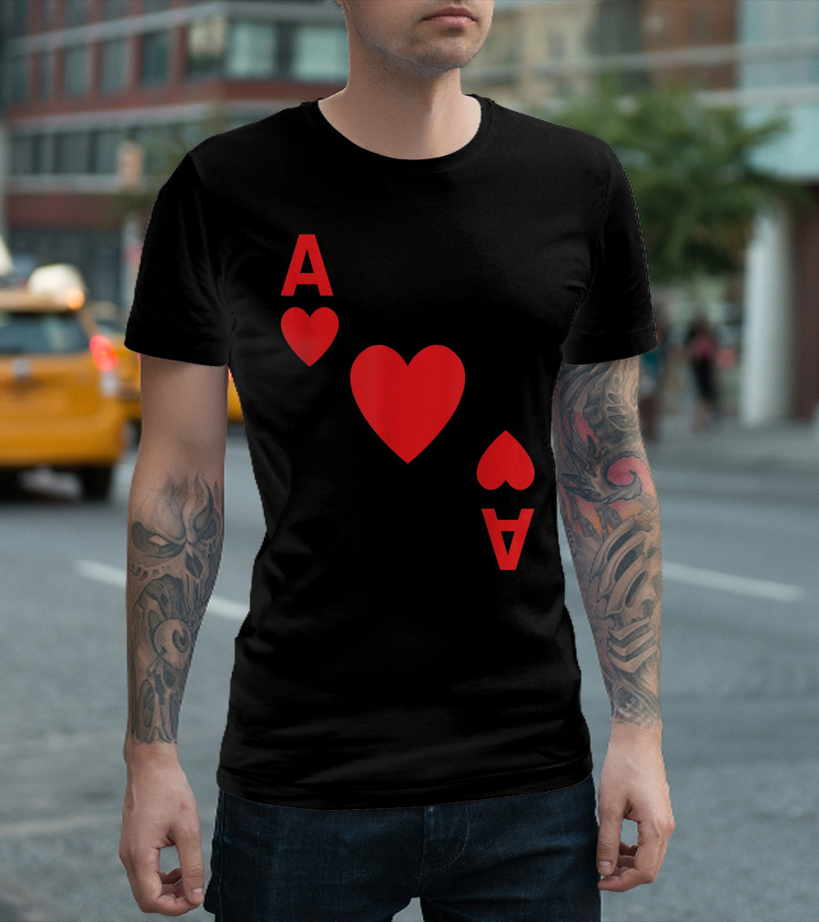 Ace Of Hearts Playing Card Poker T-Shirt