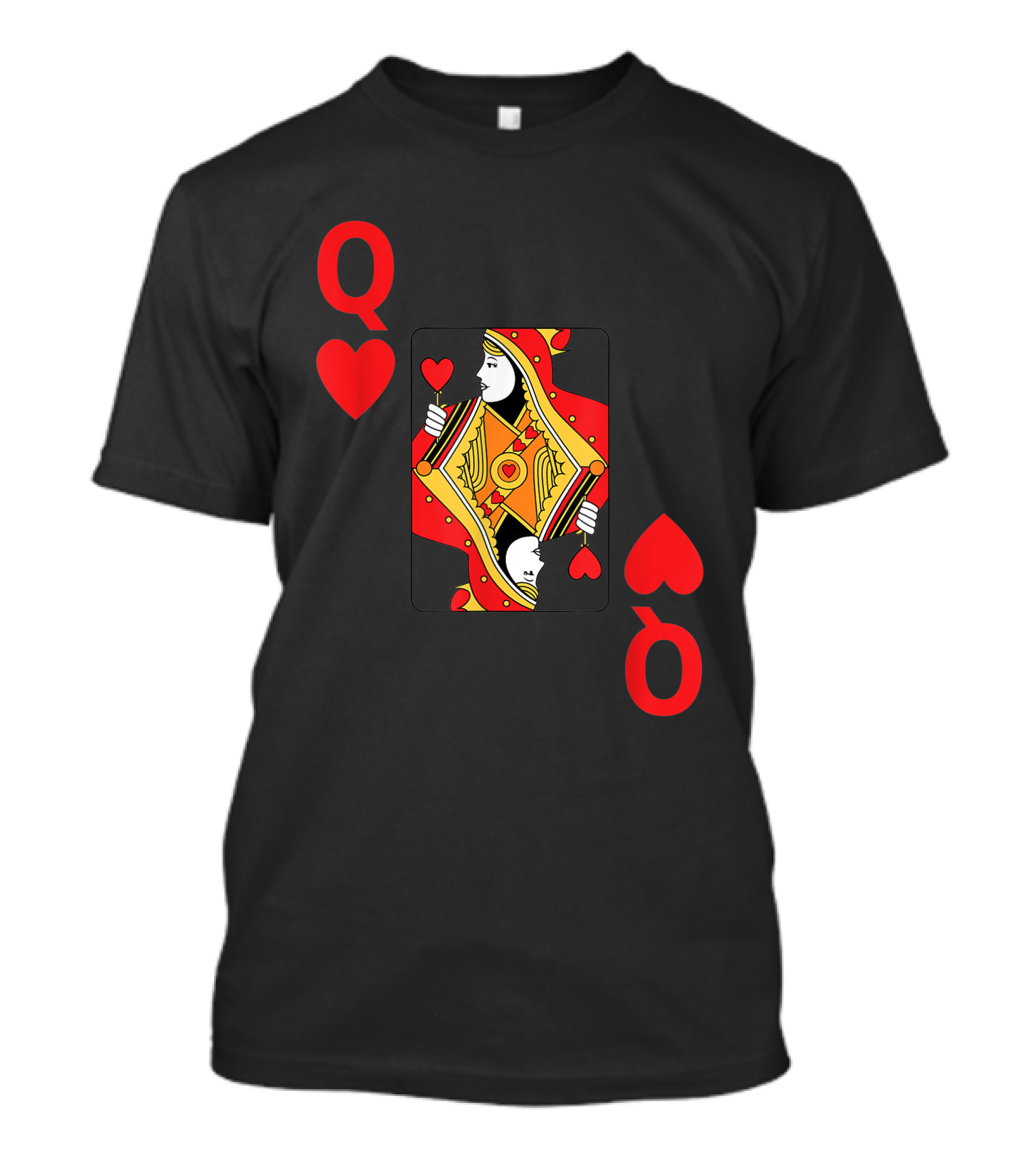 Queen Of Hearts Playing Card T-Shirt