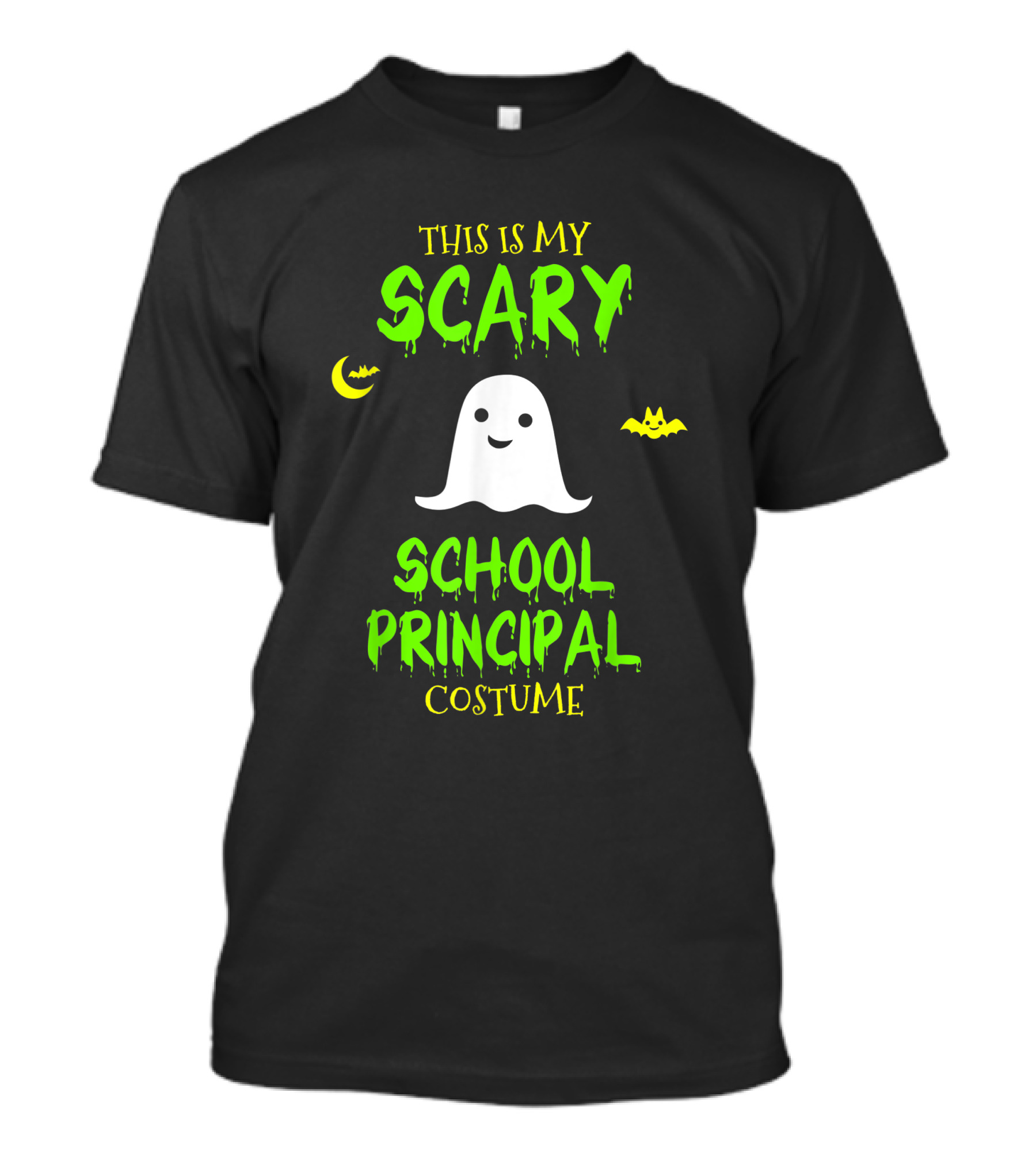 This Is My Scary School Principal Costume Halloween Ghost Moon Bat T-Shirt