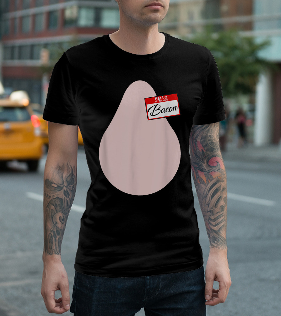 Hello My Name Is Bacon Pig T-Shirt
