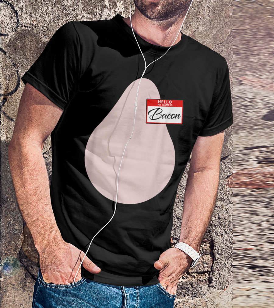 Hello My Name Is Bacon Pig T-Shirt