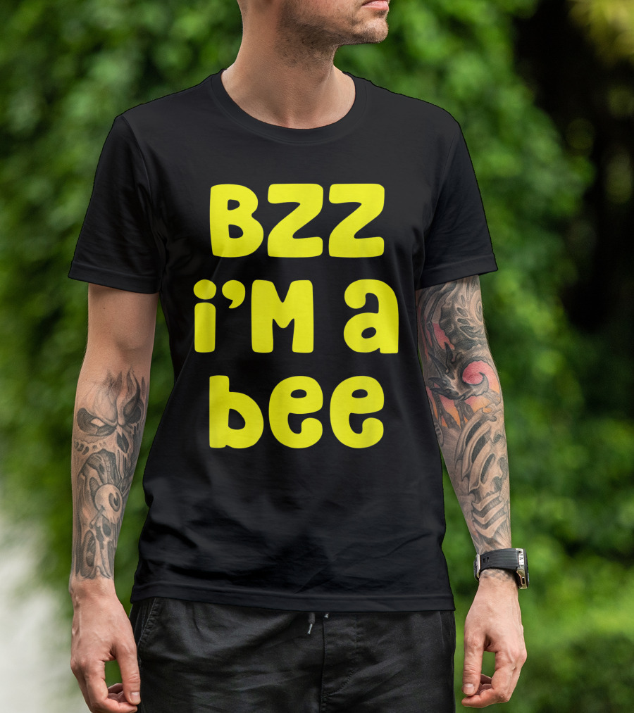 Bzz I'm A Bee Costume Halloween Lazy Easy T-Shirt