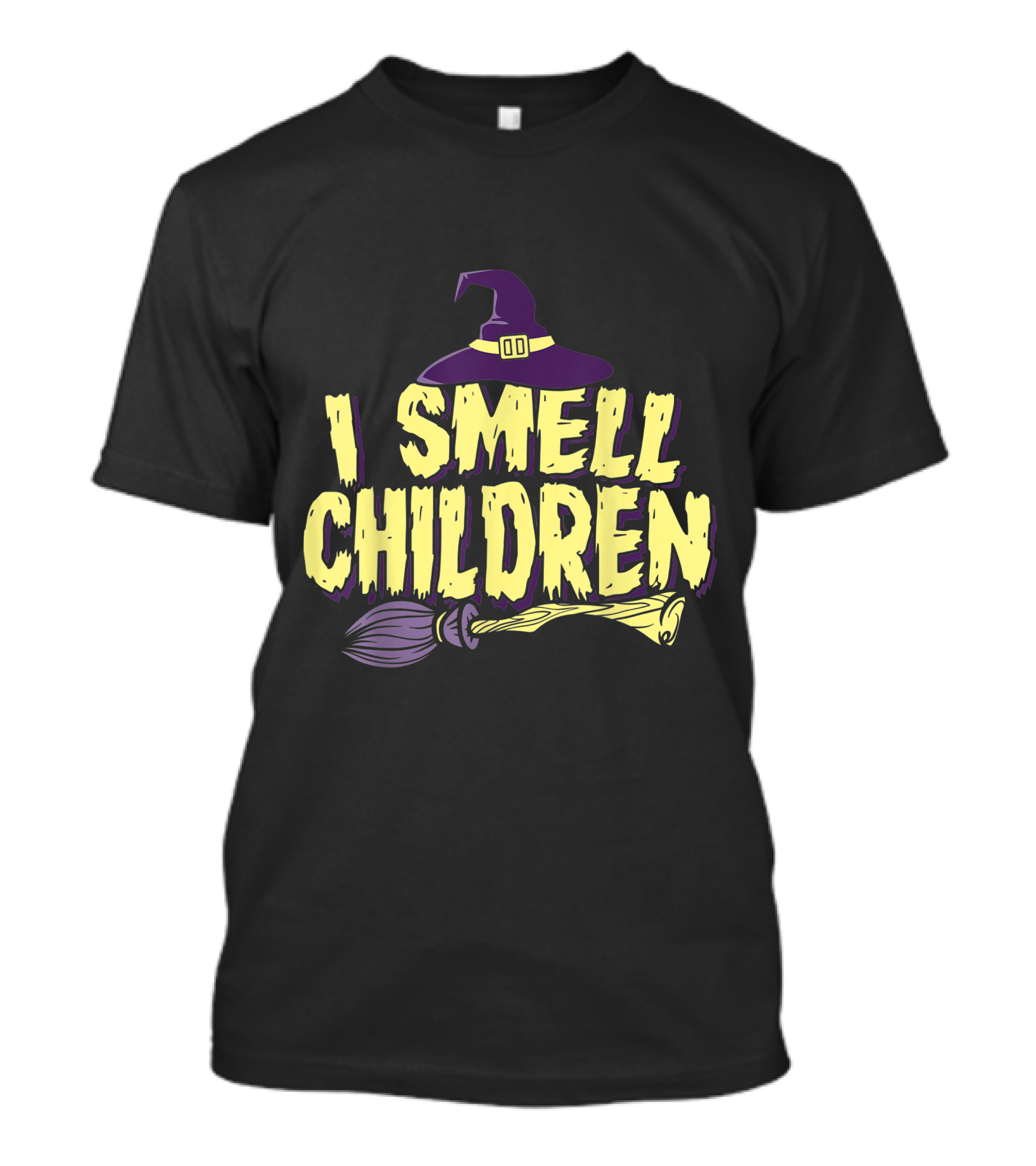 I Smell Children Halloween Witch Hat Broomstick Teachers Parents T-Shirt