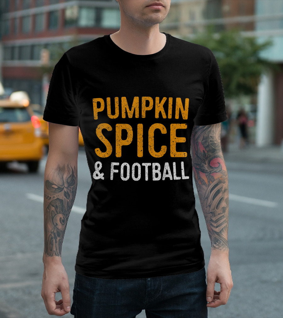 Pumpkin Spice and Football Autumn Essentials T-Shirt
