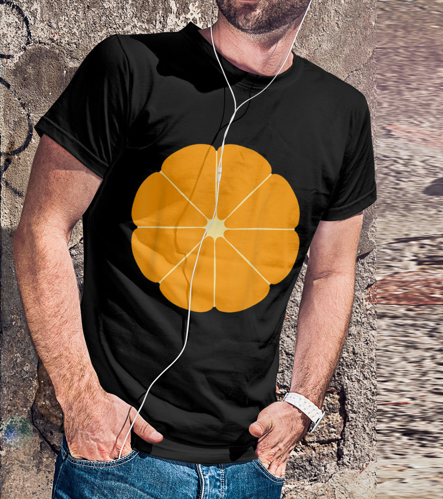 Funny Orange Fruit Simple Slice T-Shirt