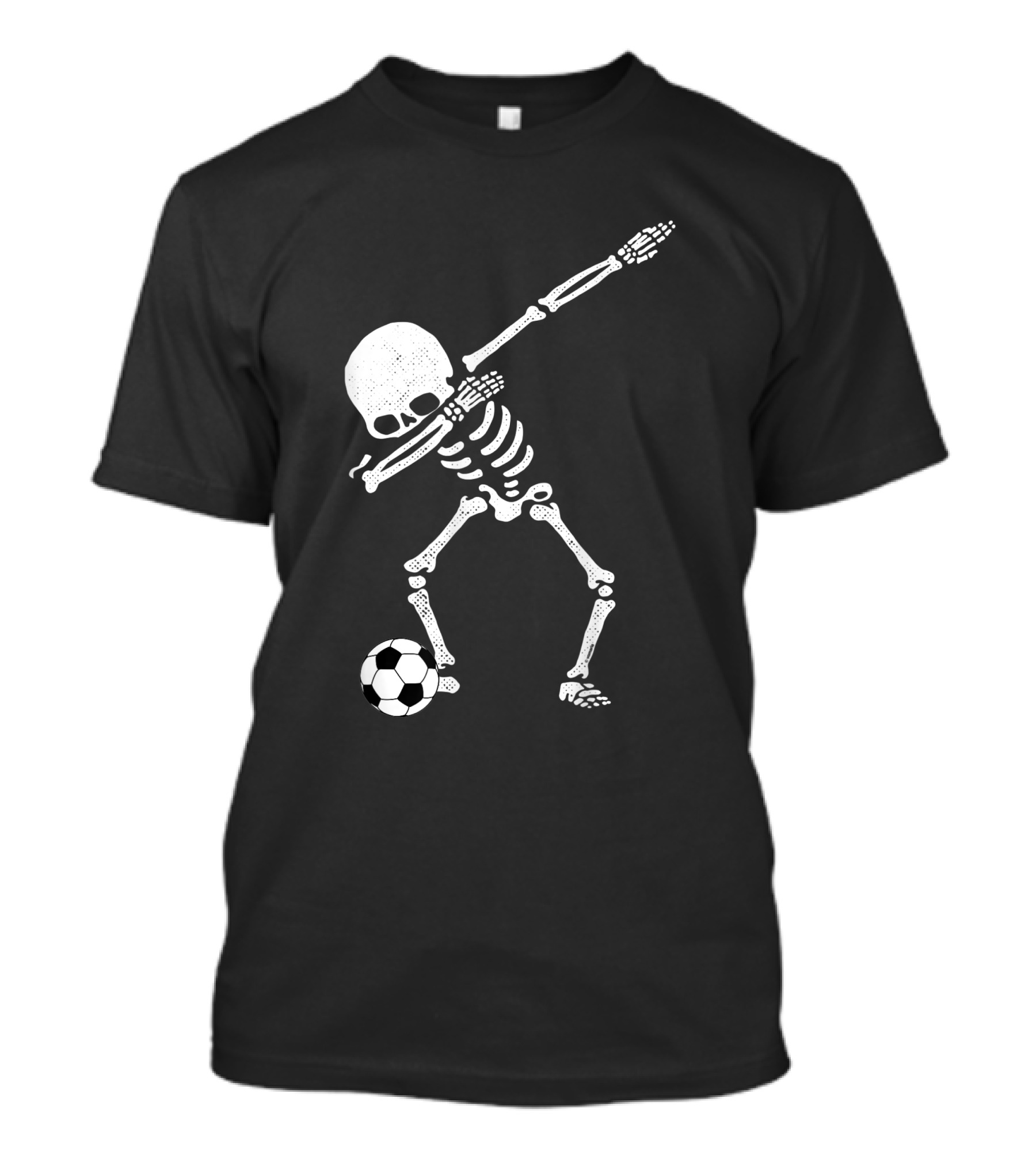 Halloween Soccer Skeleton With Dab Pose And Soccer Ball T-Shirt