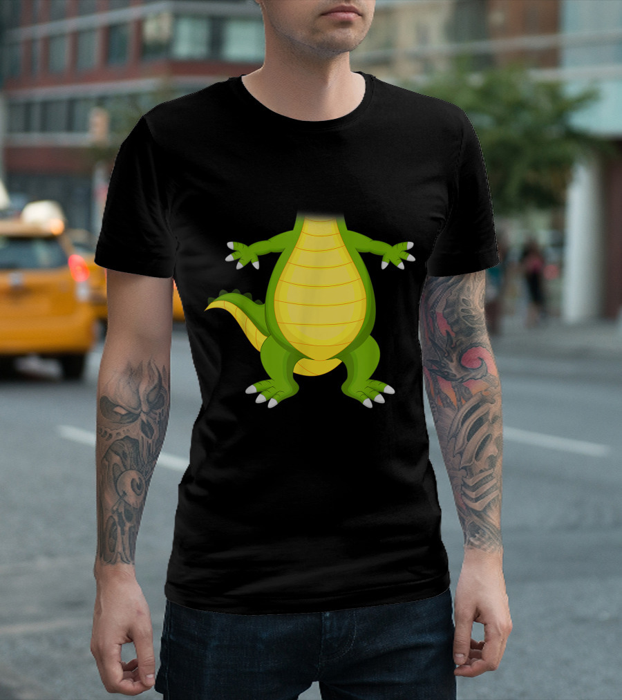 Cute Green Dragon Or Dinosaur Costume Body T-Shirt