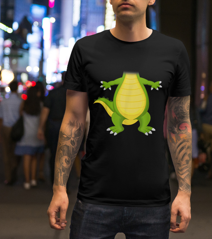 Cute Green Dragon Or Dinosaur Costume Body T-Shirt
