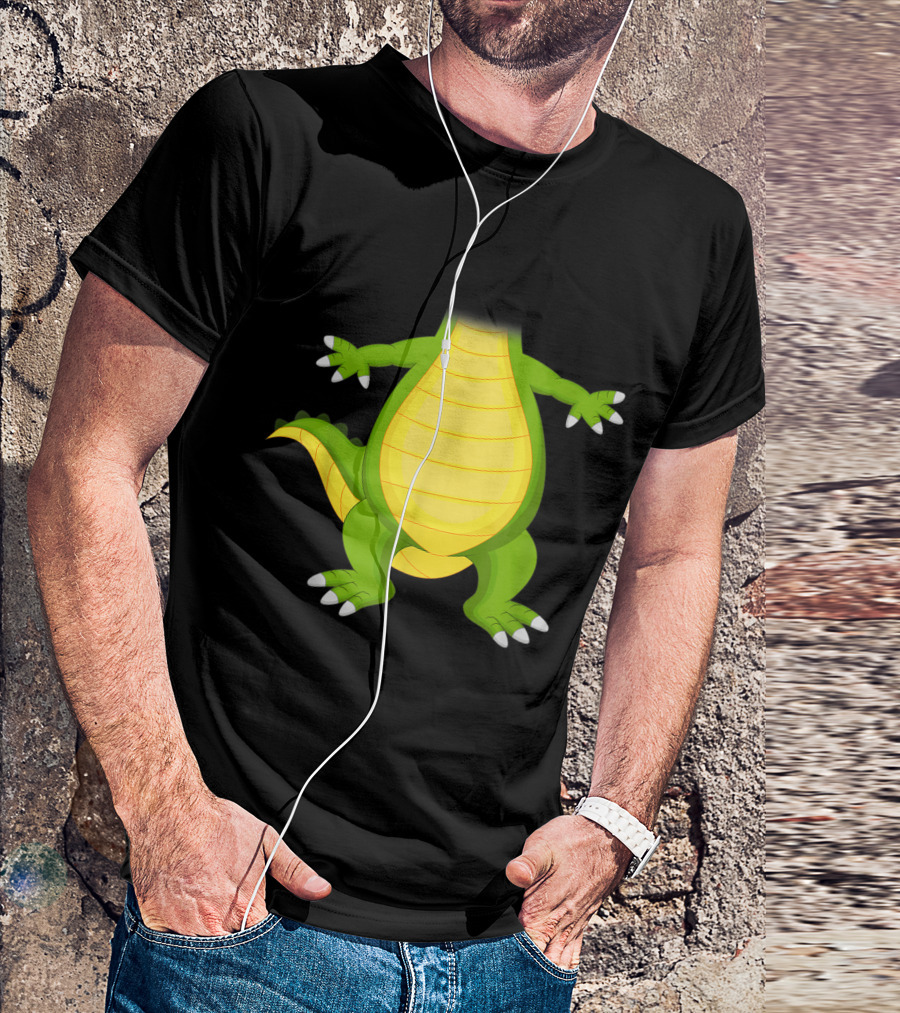 Cute Green Dragon Or Dinosaur Costume Body T-Shirt