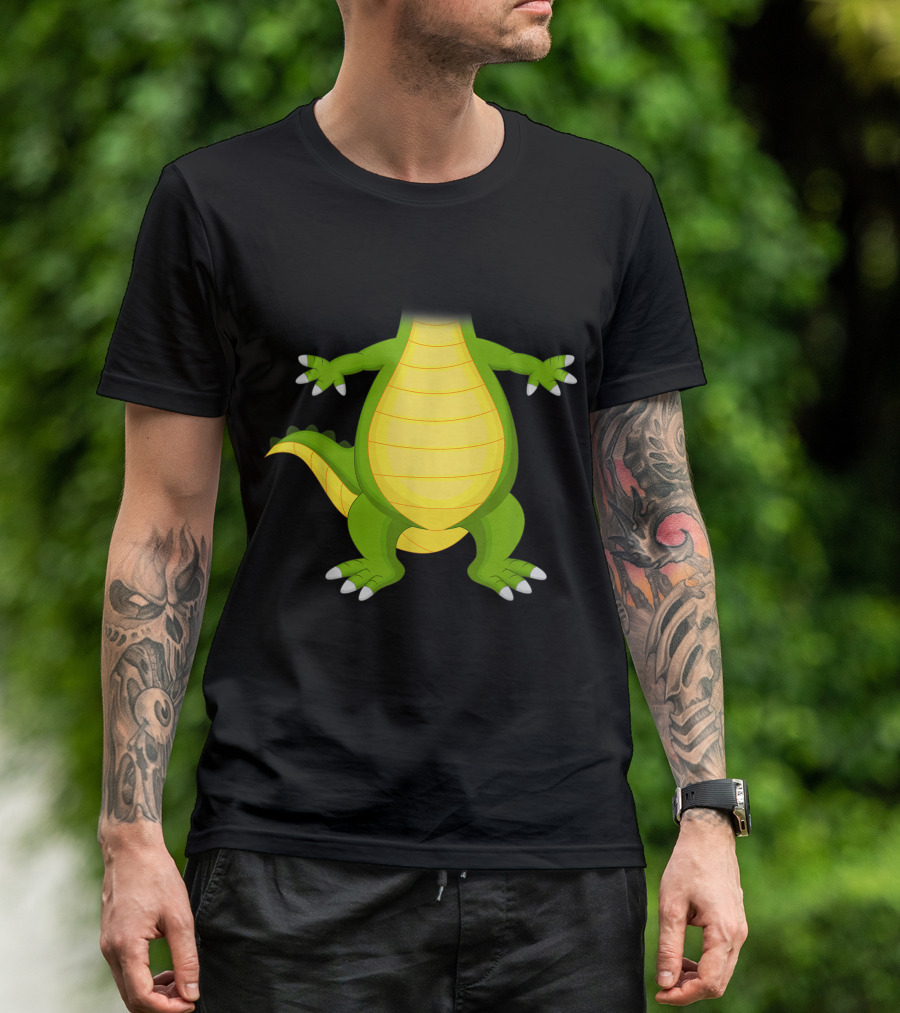 Cute Green Dragon Or Dinosaur Costume Body T-Shirt