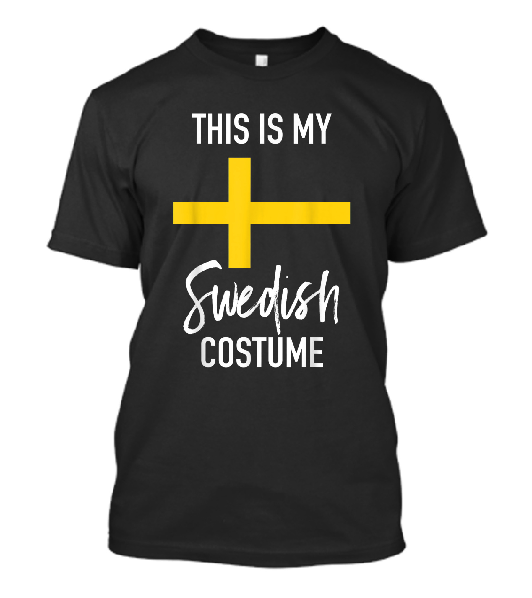 THIS IS MY SWEDISH COSTUME Swedish Flag Cross T-Shirt