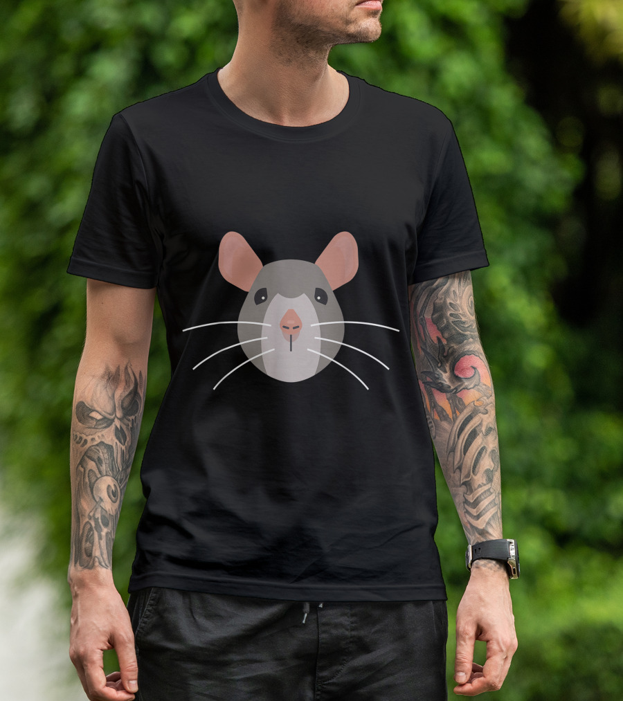 Cute Mouse Face Easy Halloween Costume For Adults T-Shirt