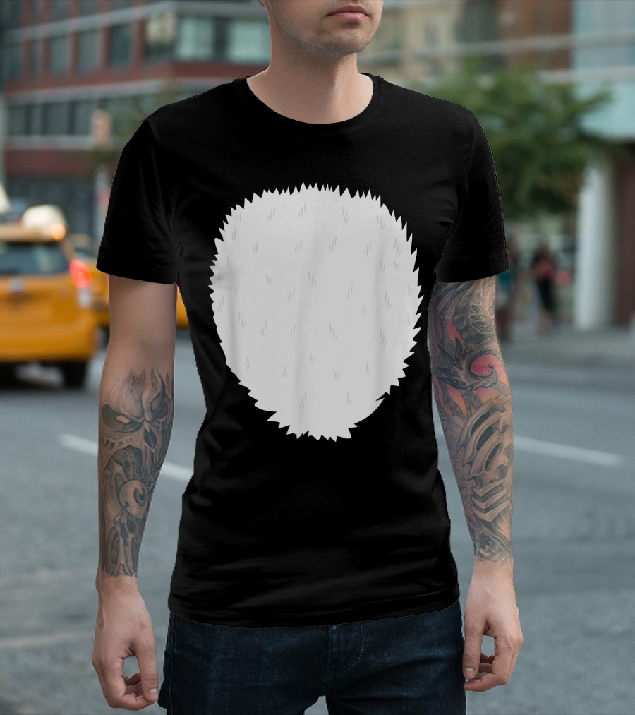 Halloween Wolf Rabbit Deer Dog White Fluffy Fur Sphere T-Shirt