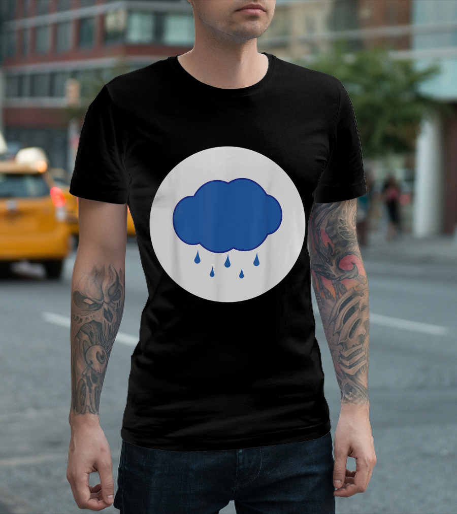 Rain Cloud Halloween Easy Costume Group Blue Cloud With Raindrops T-Shirt