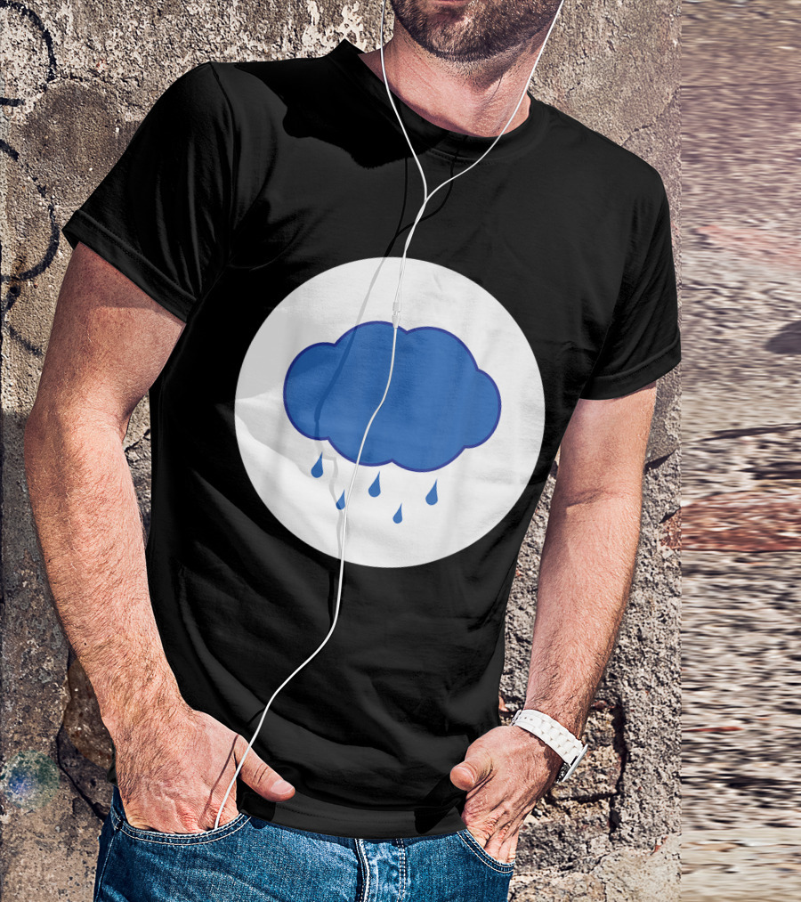 Rain Cloud Halloween Easy Costume Group Blue Cloud With Raindrops T-Shirt