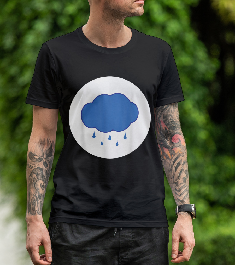 Rain Cloud Halloween Easy Costume Group Blue Cloud With Raindrops T-Shirt
