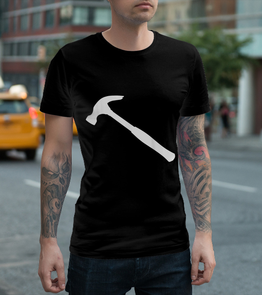 Funny Hammer Carpenter Halloween Costume Silent T-Shirt