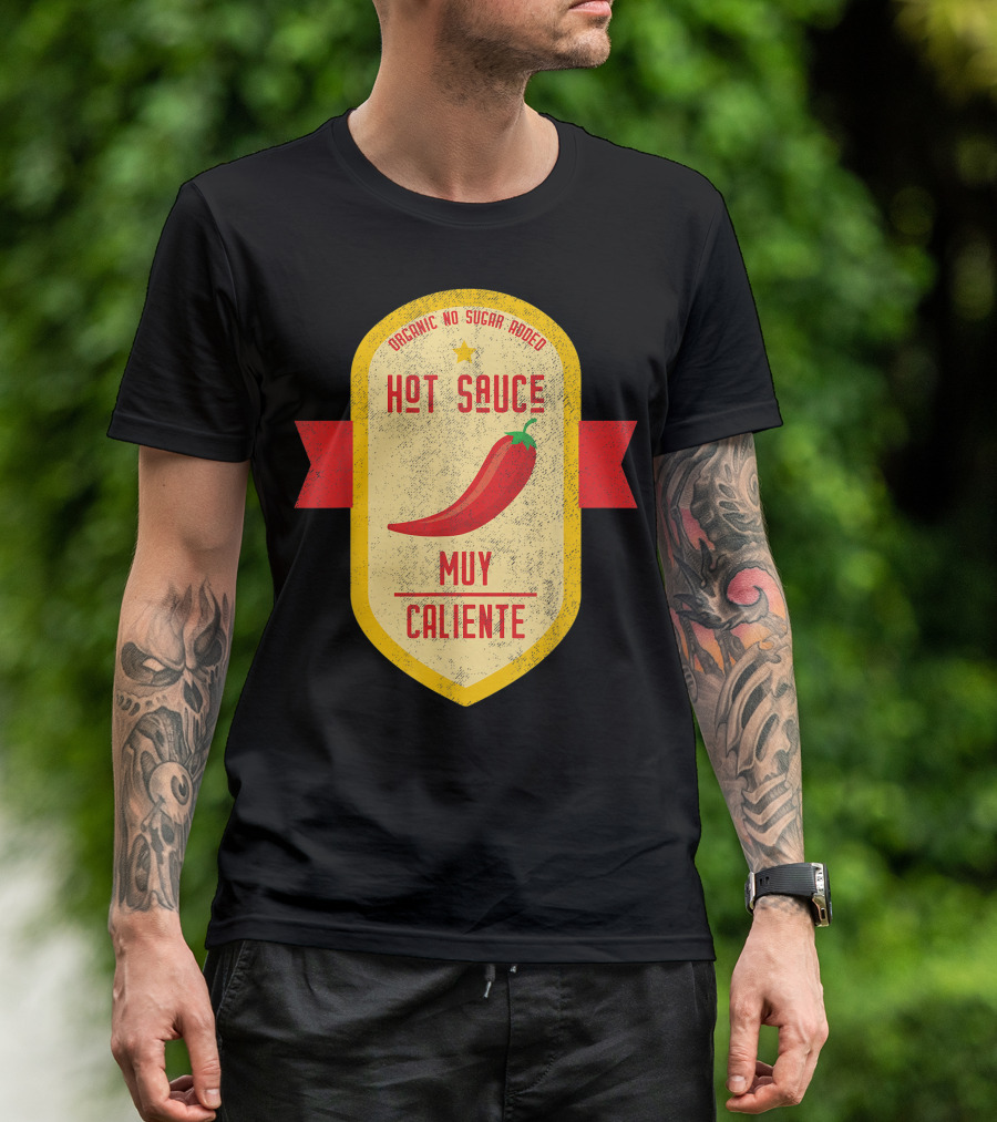 Hot Sauce Muy Caliente Organic No Sugar Added Halloween Costume T-Shirt