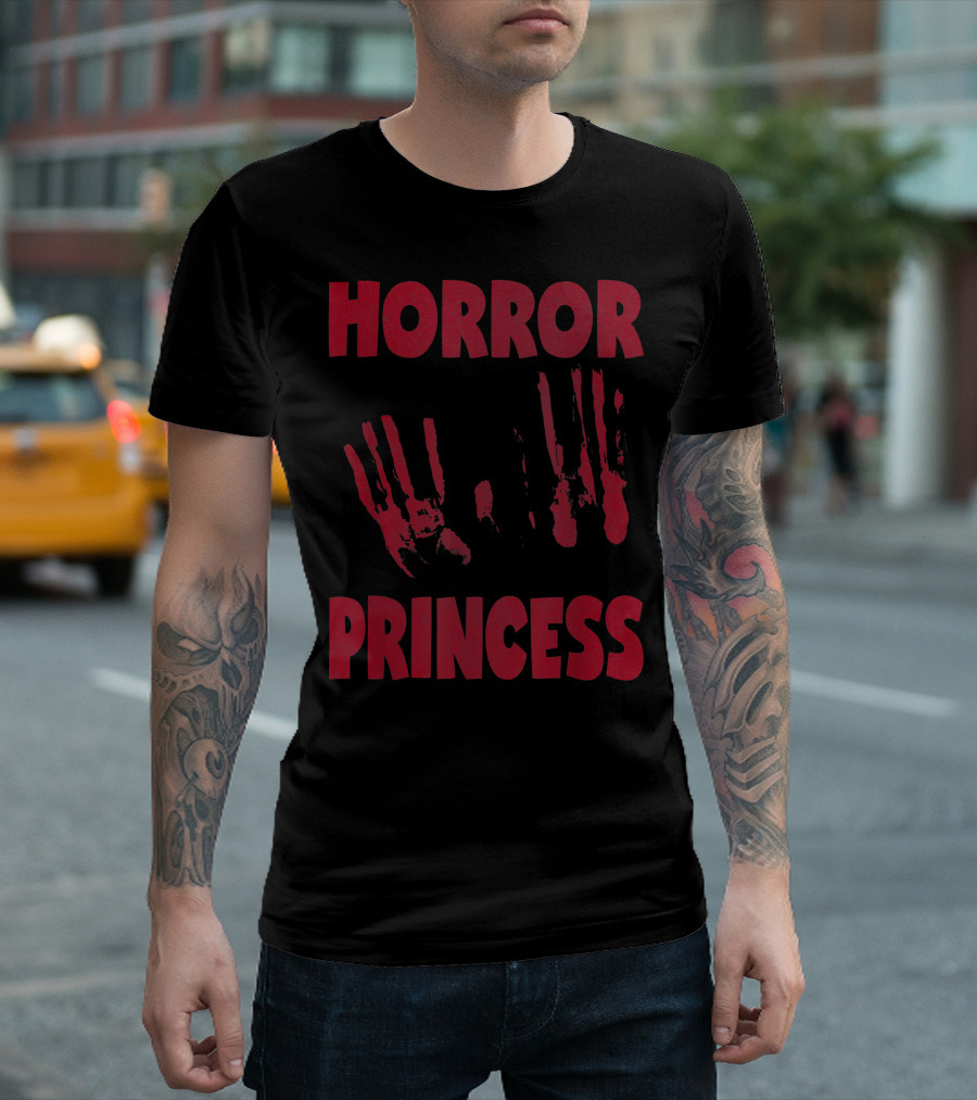 Horror Princess Bloody Handprints T-Shirt