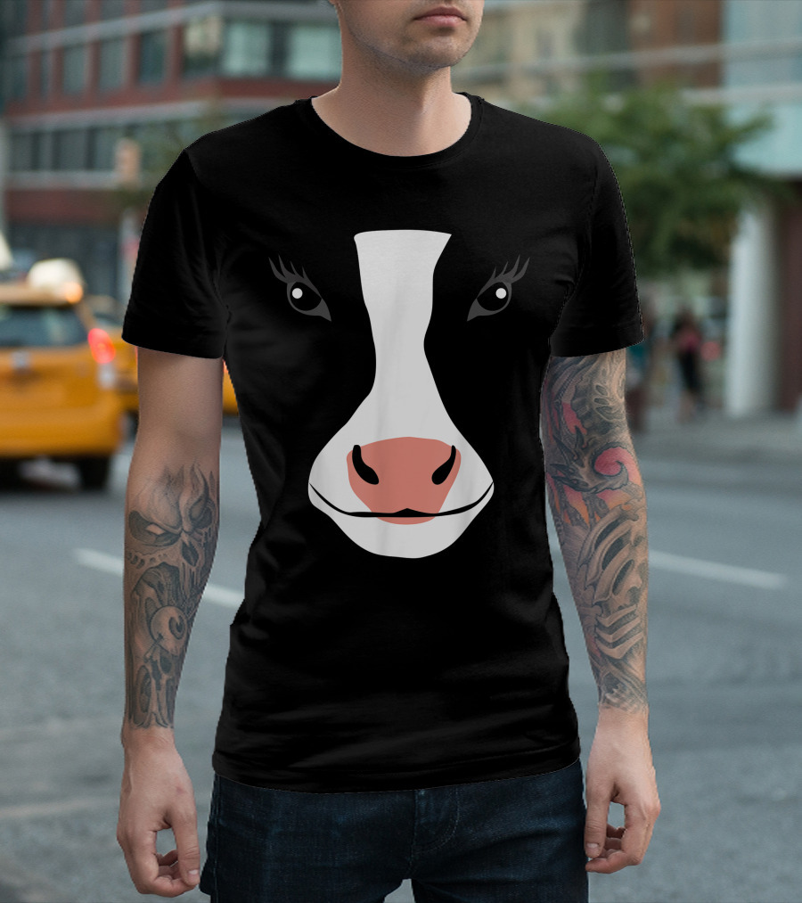 Cow Face Funny Cute Animal T-Shirt