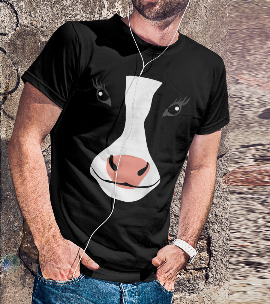 Cow Face Funny Cute Animal T-Shirt