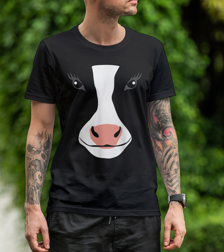 Cow Face Funny Cute Animal T-Shirt