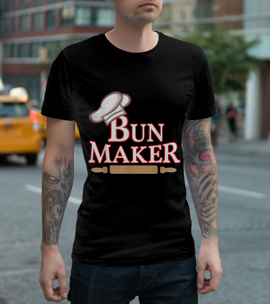 Bun Maker Chef Hat Rolling Pin Halloween Couple T-Shirt