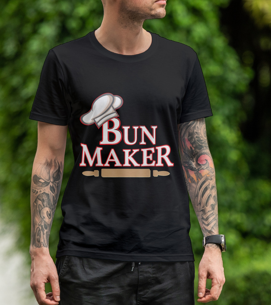 Bun Maker Chef Hat Rolling Pin Halloween Couple T-Shirt