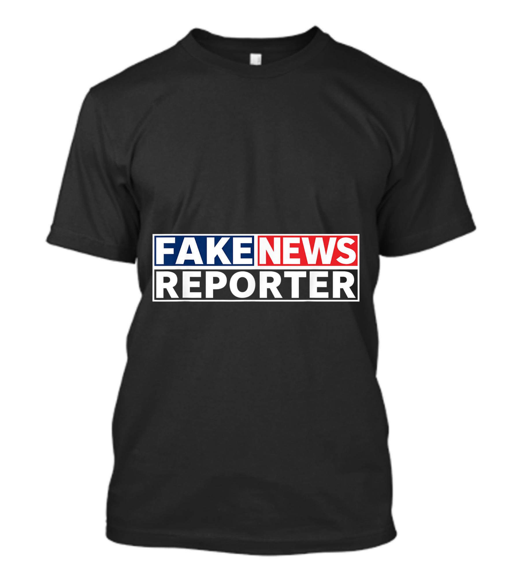 Fake News Reporter Halloween Costume Funny Political Satire T-Shirt