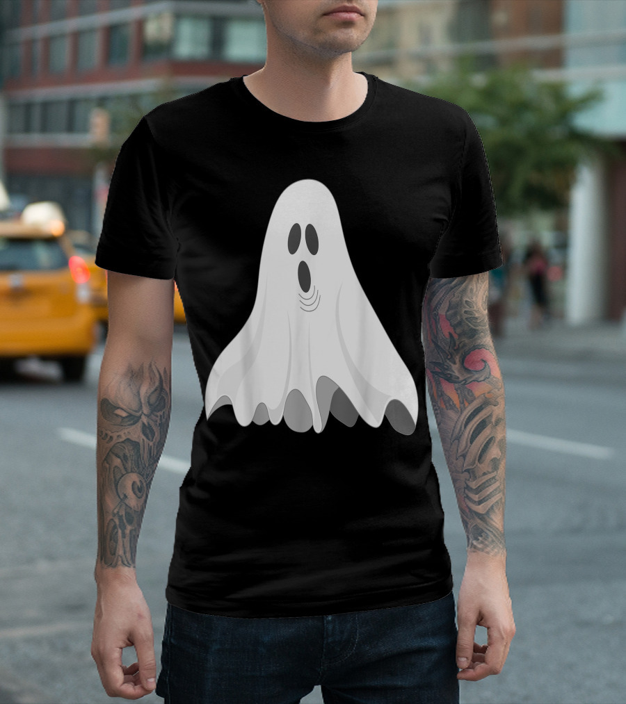 Ghost Halloween Horror Films Iconic Spooky Sheet Phantom T-Shirt