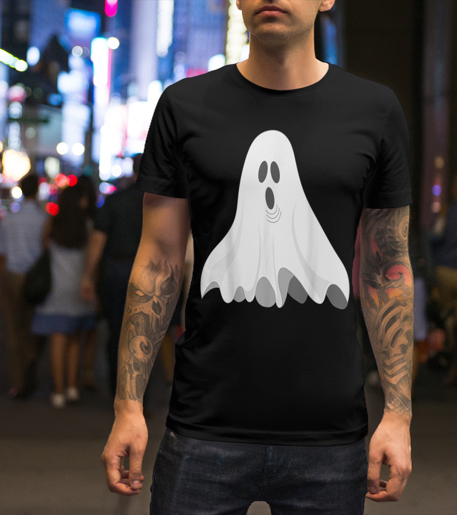 Ghost Halloween Horror Films Iconic Spooky Sheet Phantom T-Shirt