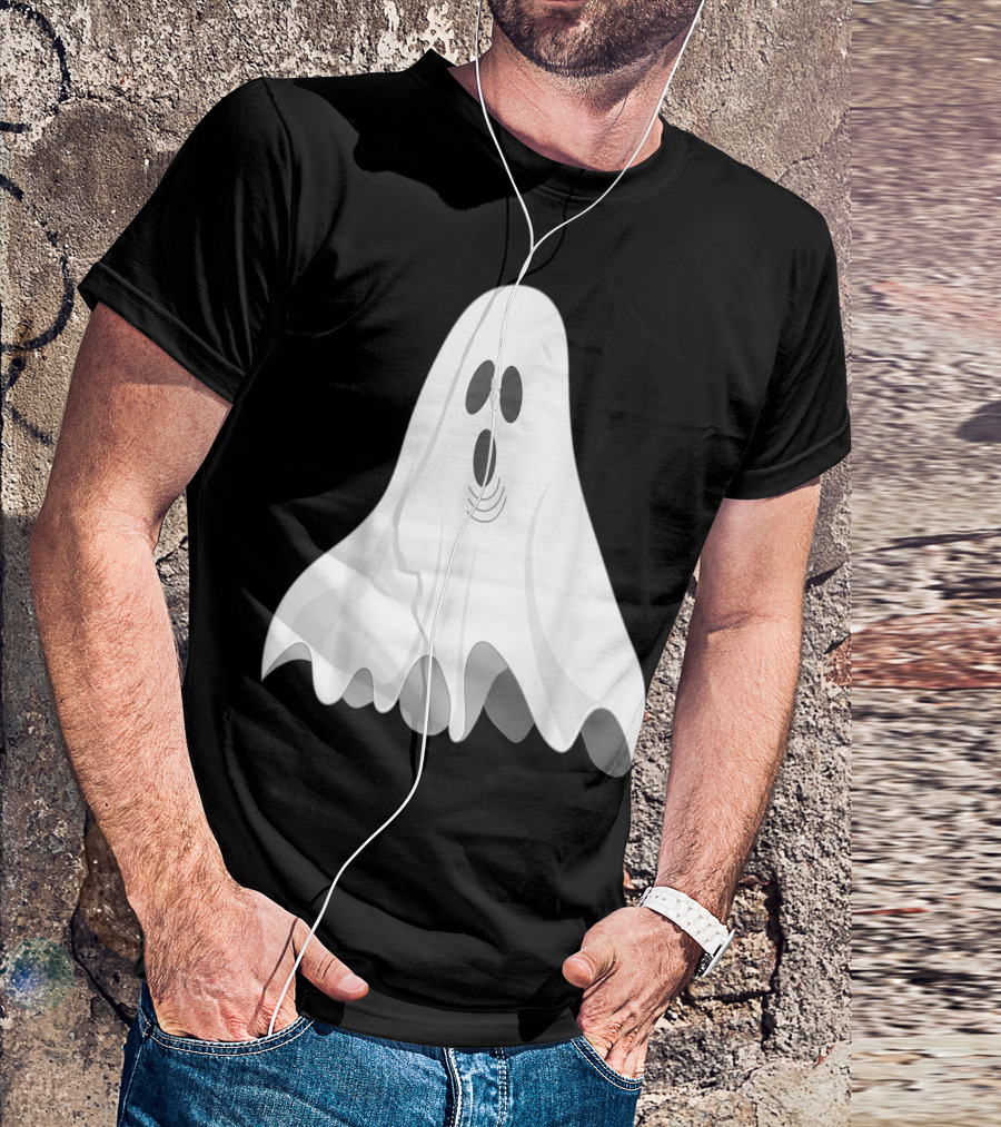 Ghost Halloween Horror Films Iconic Spooky Sheet Phantom T-Shirt