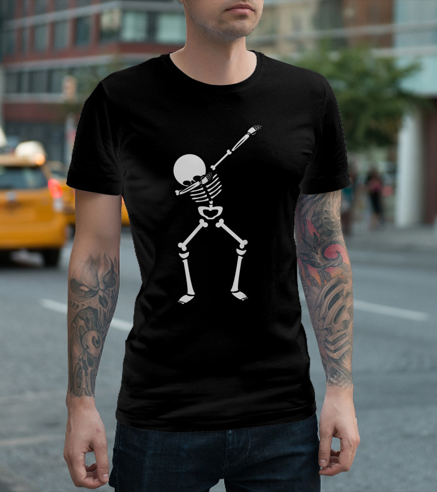 Halloween Glow Party Dabbing Skeleton Supplies T-Shirt