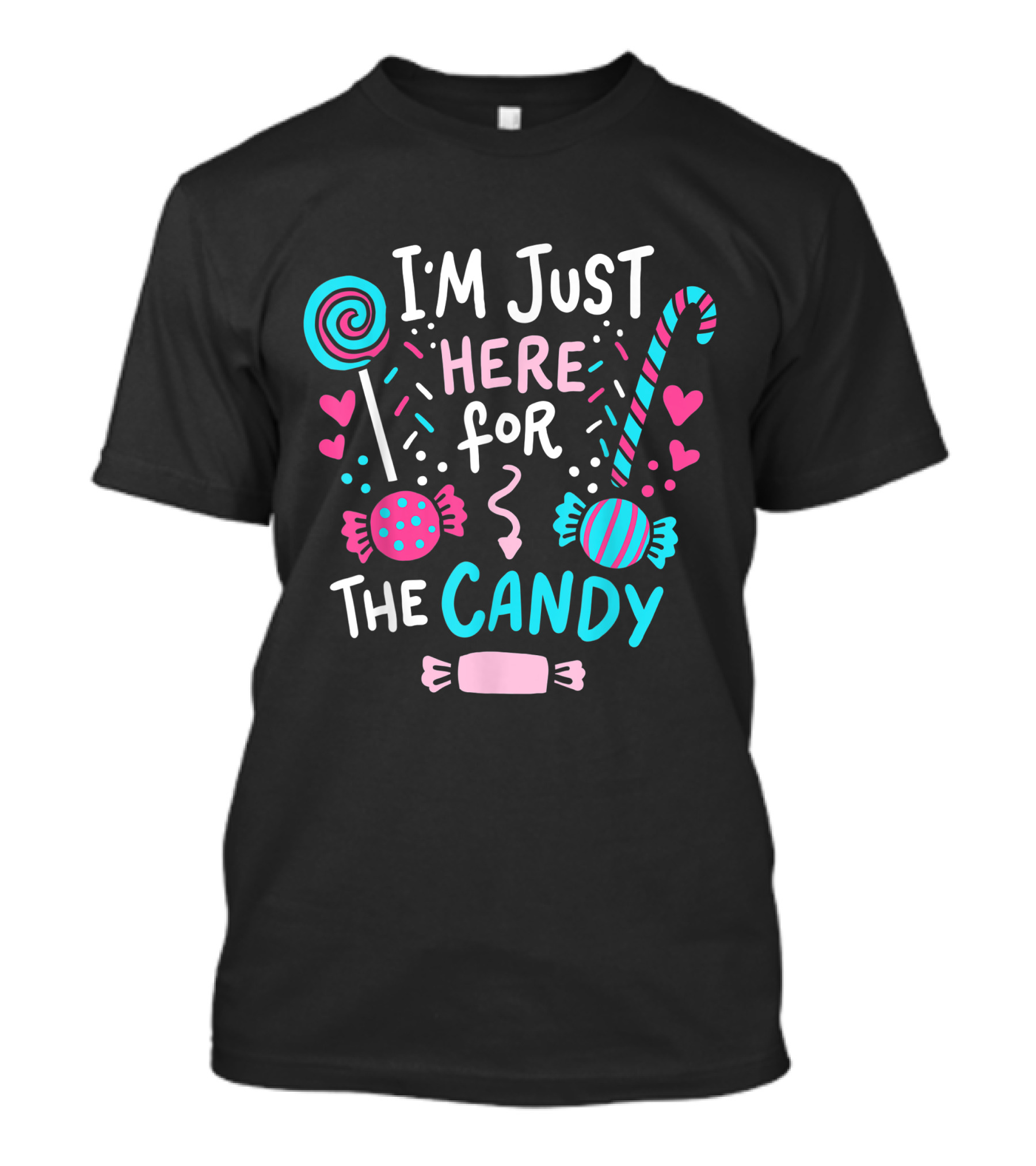 I'm Just Here For The Candy Lollipop Candy Cane Halloween T-Shirt