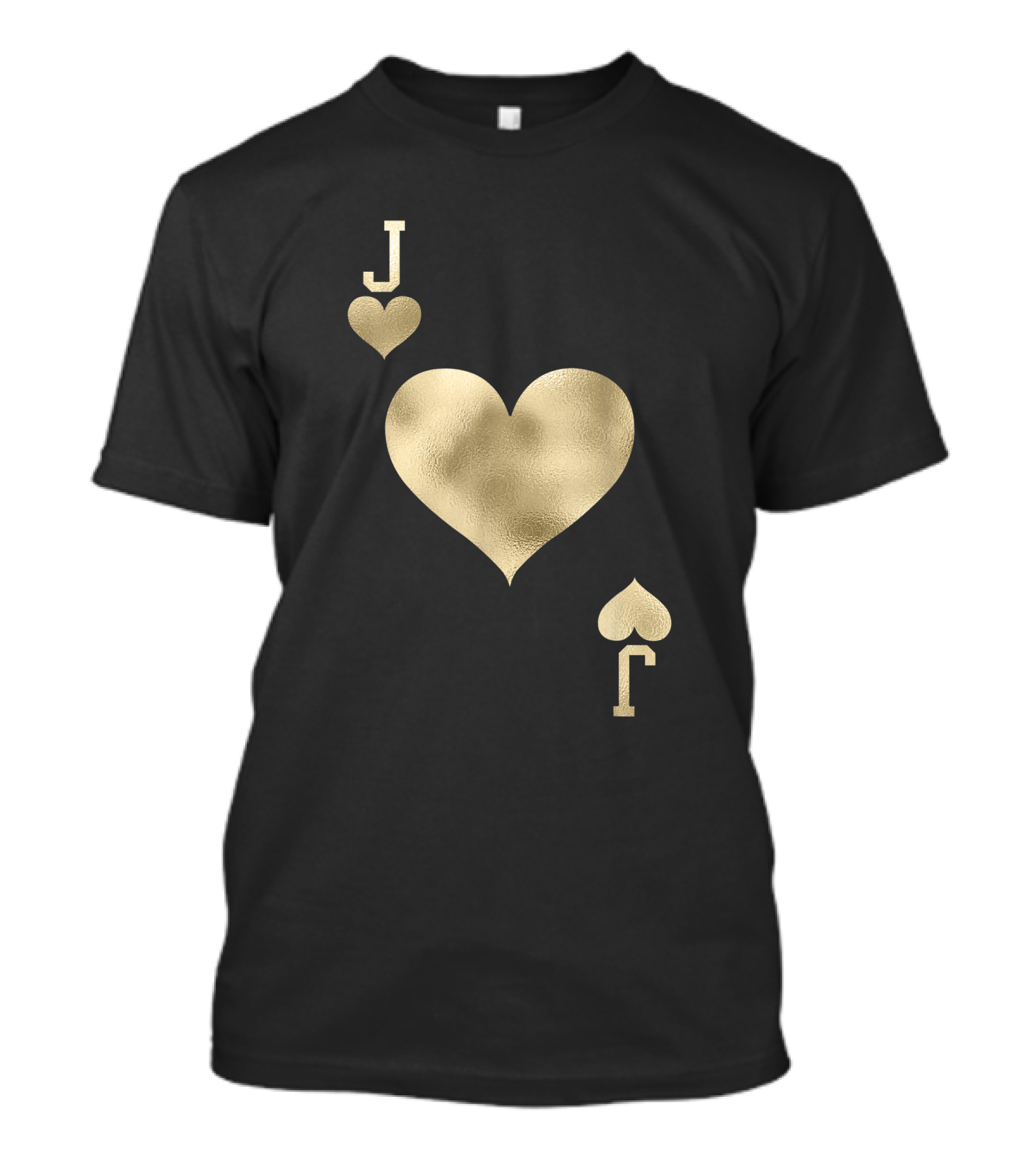 Jack Of Hearts Playing Card Gold Halloween Costume T-Shirt