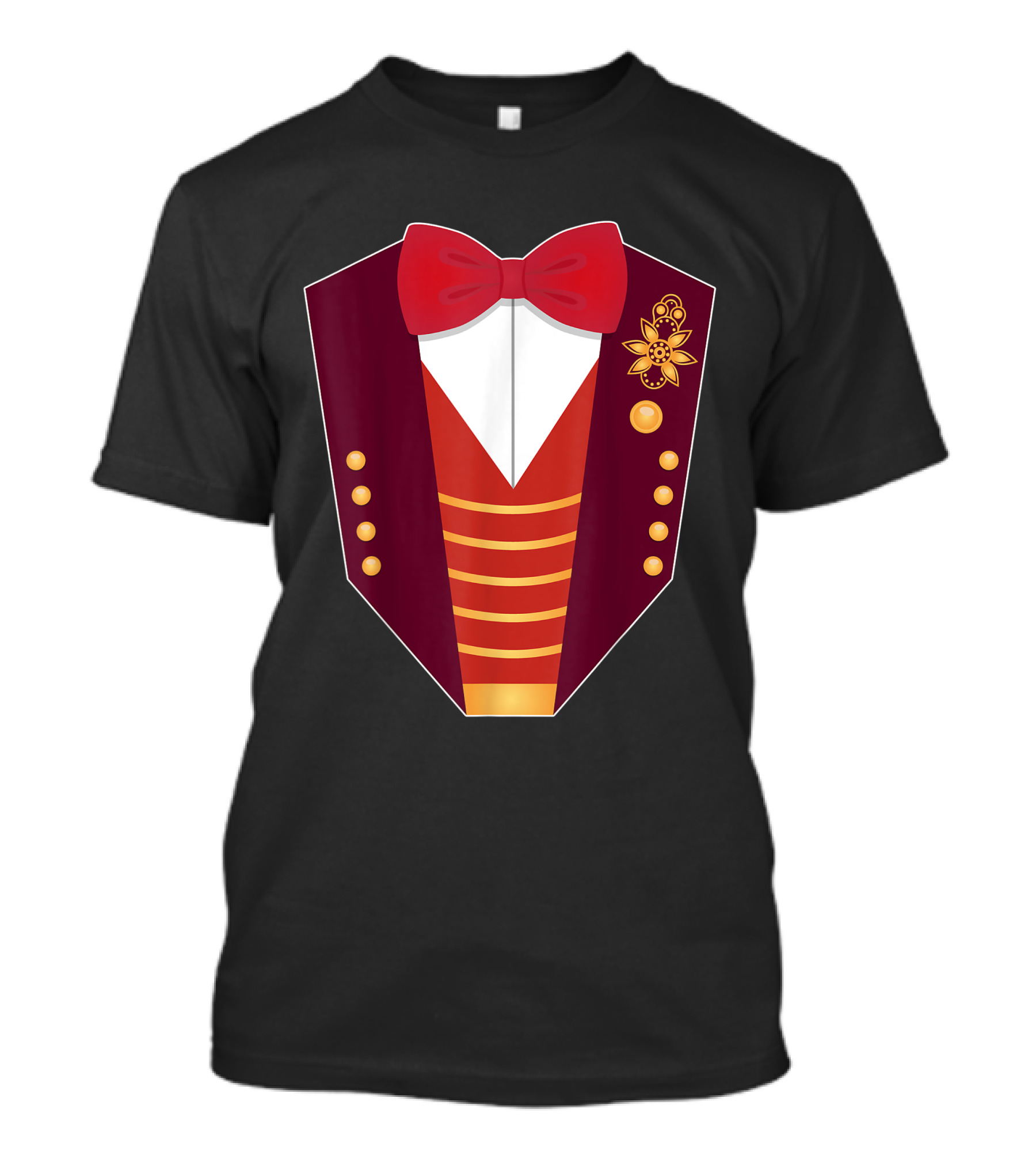Circus Ringmaster Vest And Bow Tie Costume For Halloween And Birthday T-Shirt