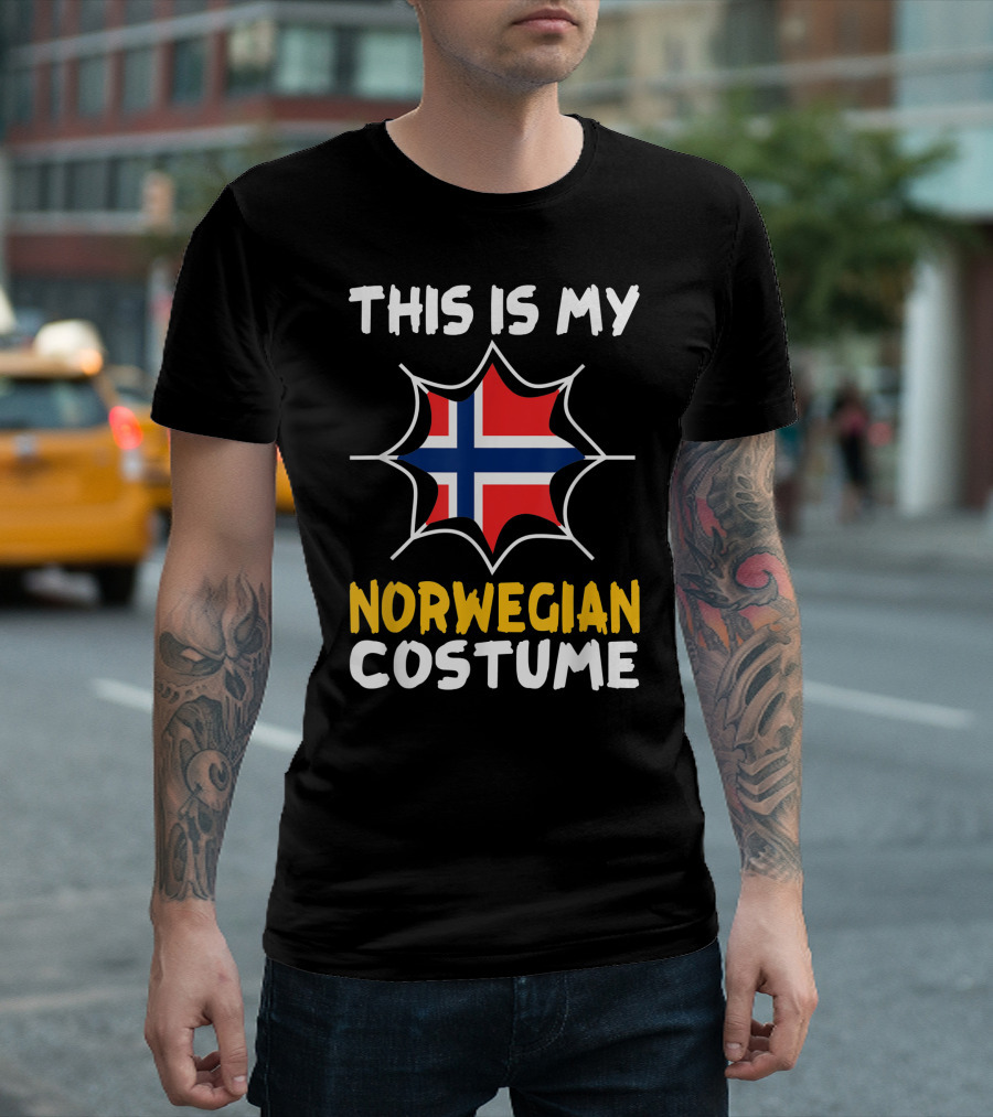 This Is My Norwegian Costume Halloween Norway Flag Patriot T-Shirt