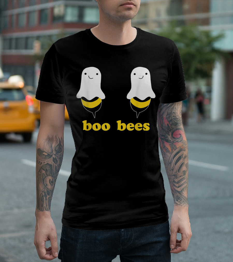 Boo Bees Couples Halloween Costume Funny Womens Ghost Bees T-Shirt