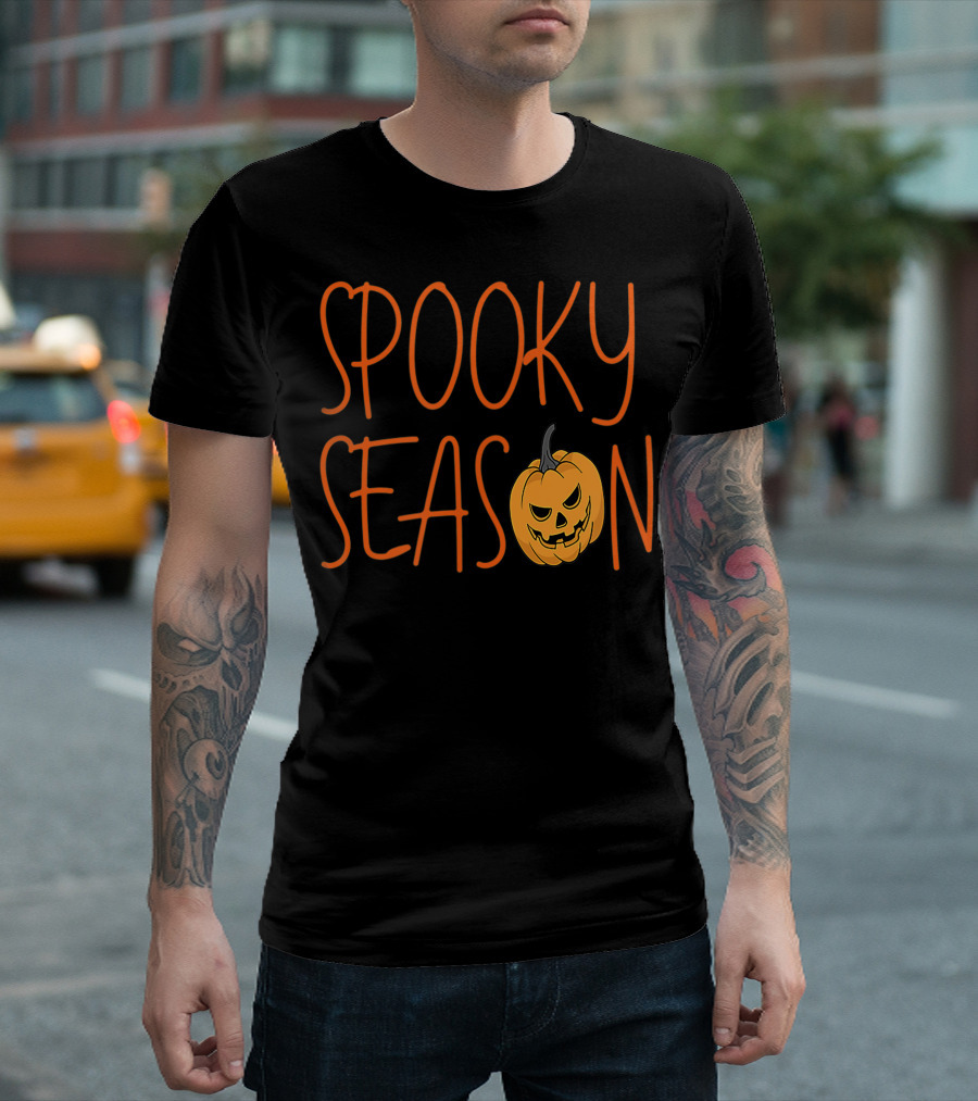 Spooky Season Cute Halloween Fall Season Pumpkin T-Shirt