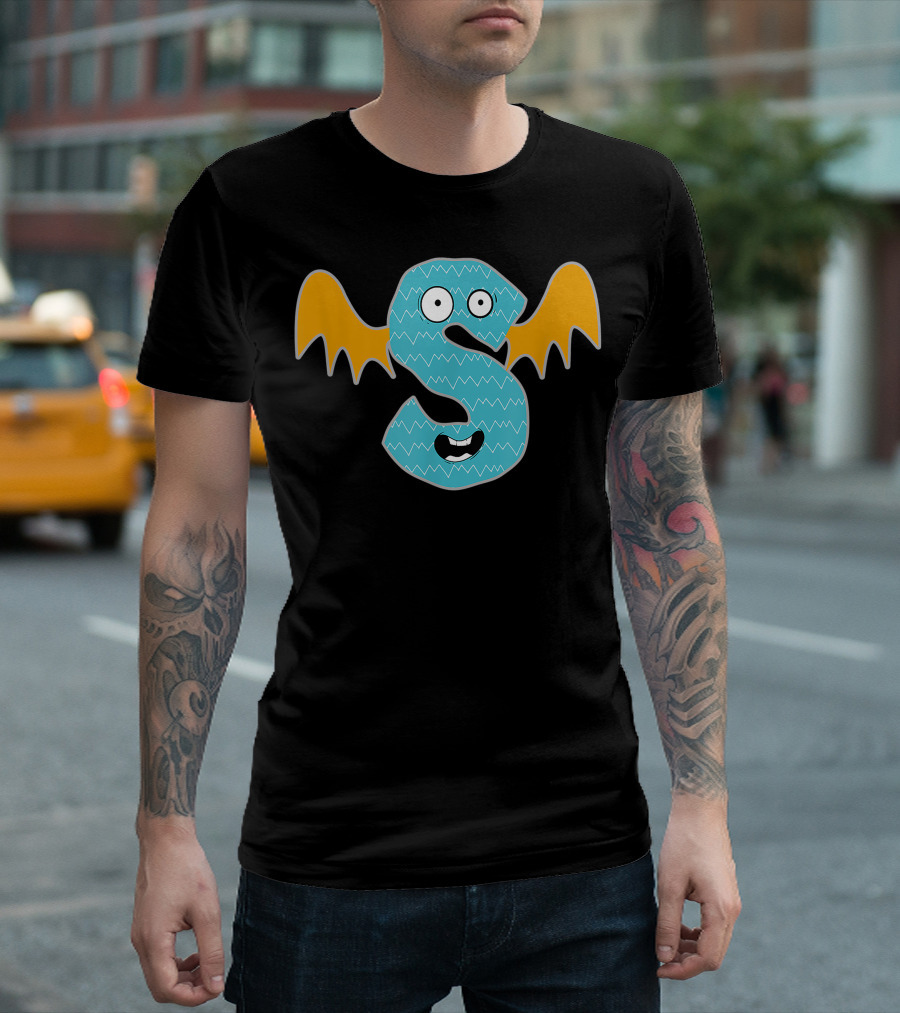 Alphabet's Monster S Cute Fun Scary Creature Monogram Initial T-Shirt