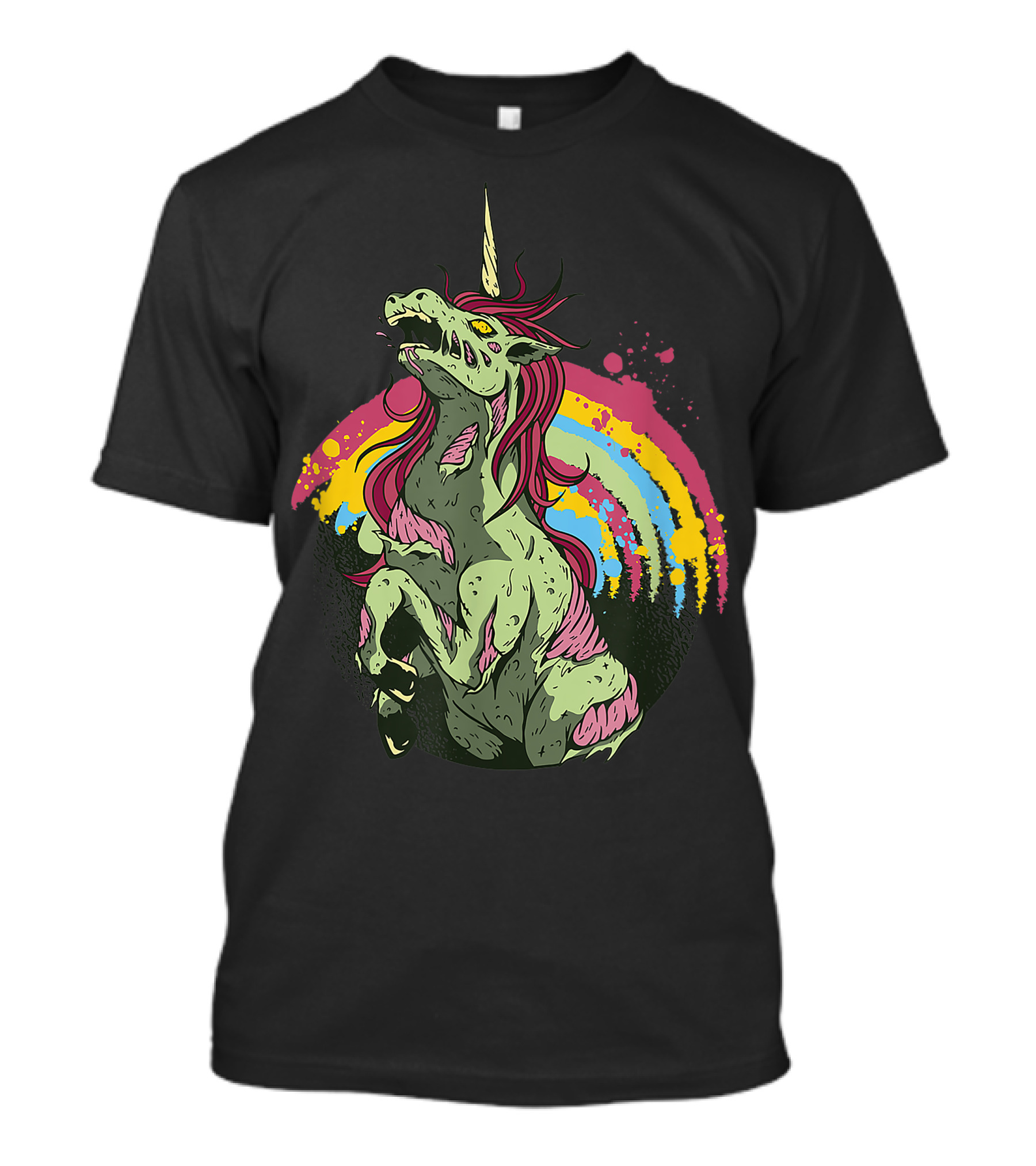 Zombie Unicorn Zombicorn Halloween Rainbow T-Shirt