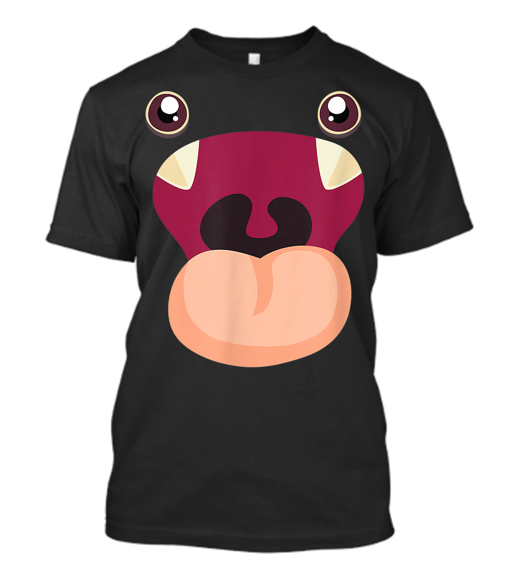 Red Monster Face With Big Eyes Funny Matching Halloween T-Shirt