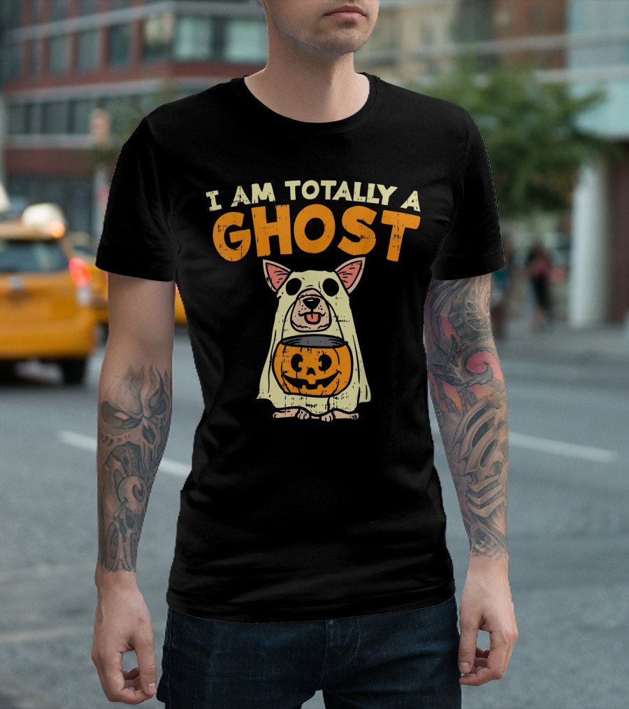 I Am Totally a Ghost Chihuahua Funny Halloween Costume Dog Owner T-Shirt