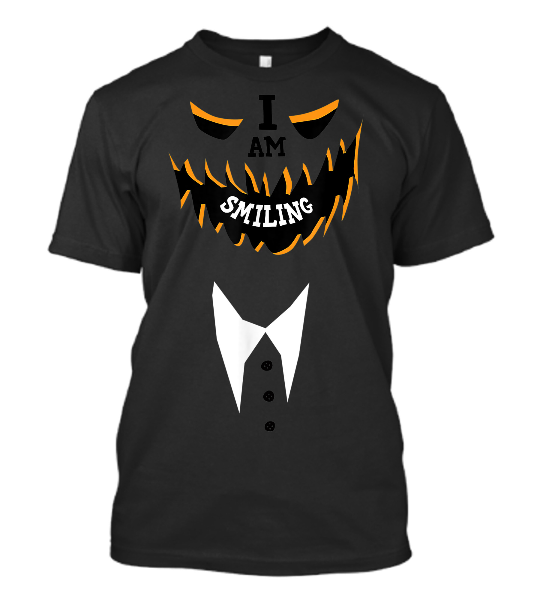 I Am Smiling Jack O Lantern Halloween Pumpkin Face T-Shirt