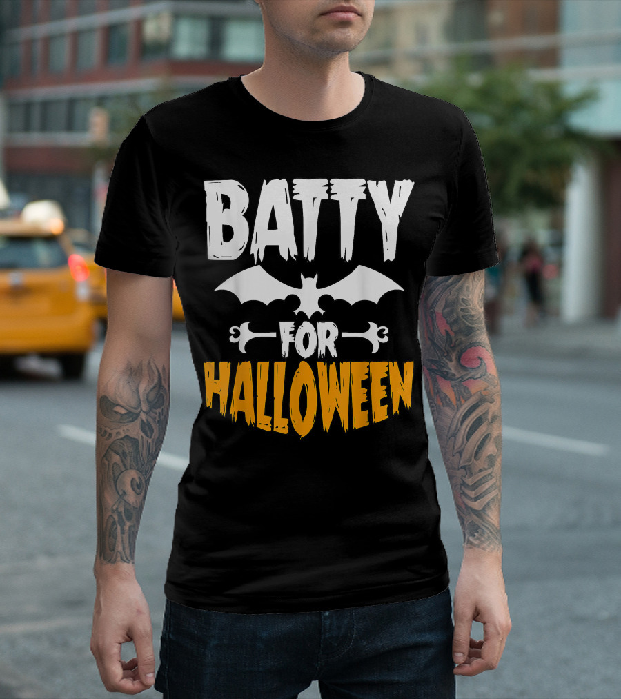 Batty for Halloween Funny Cute Bat Trick or Treat Toddler T-Shirt