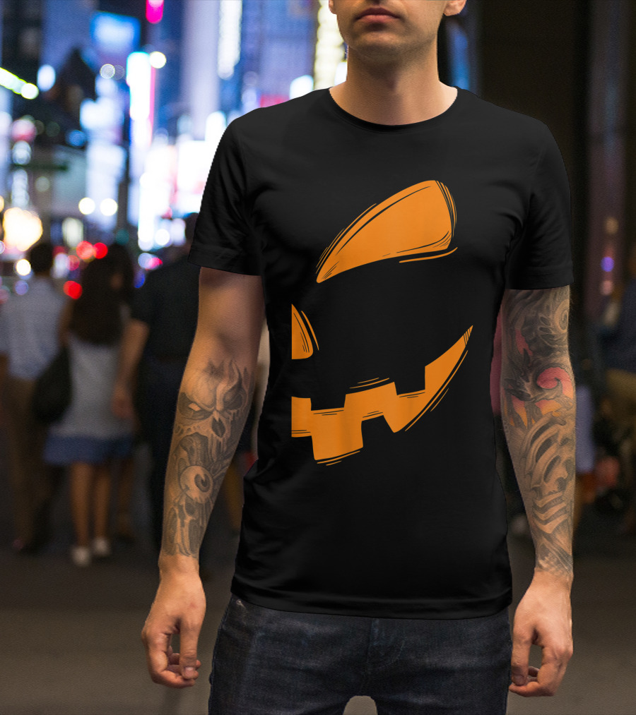 Family Couples Matching Halloween Jack O Lantern Face T-Shirt