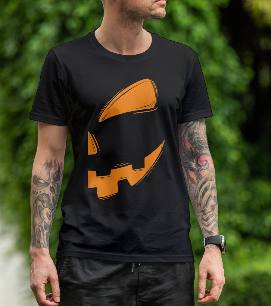 Family Couples Matching Halloween Jack O Lantern Face T-Shirt