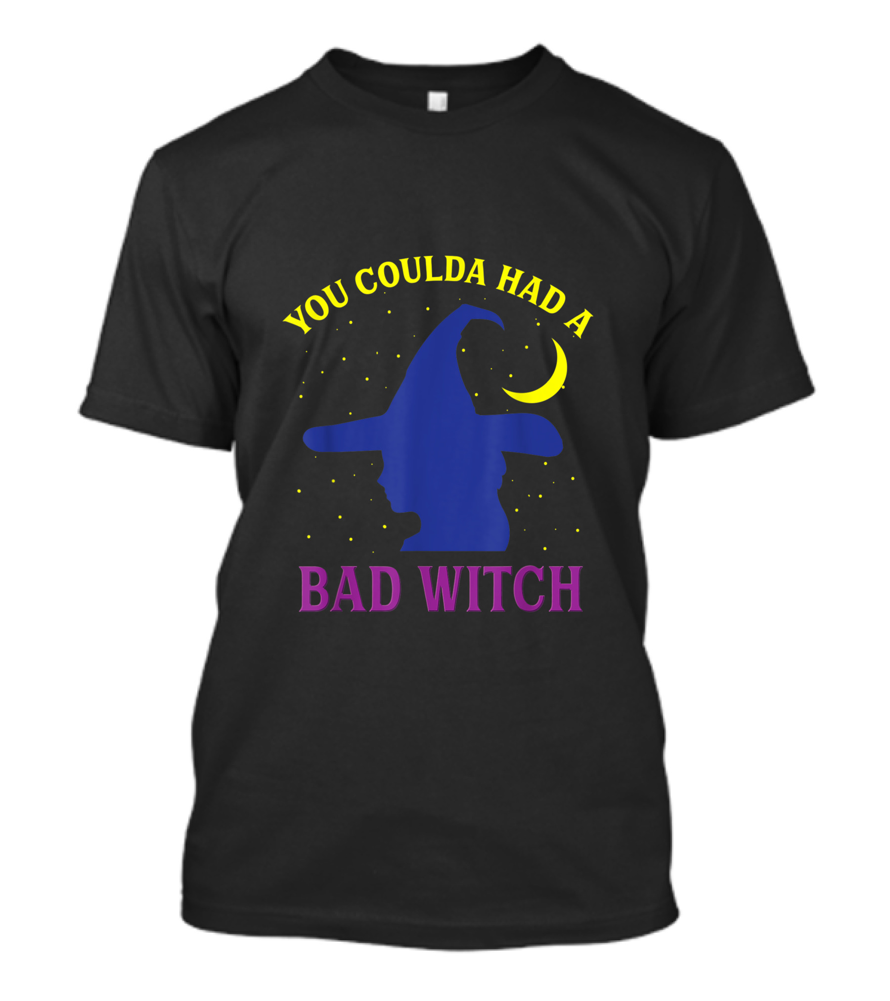 You Coulda Had A Bad Witch Silhouette Halloween Moon Stars T-Shirt