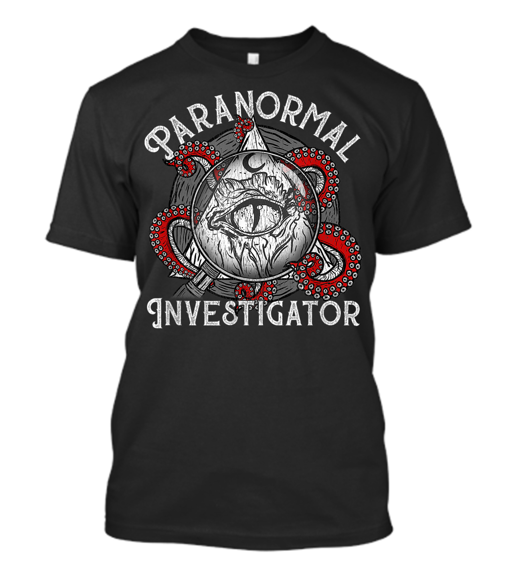 Paranormal Investigator Mystic UFO Alien Eye And Tentacles T-Shirt